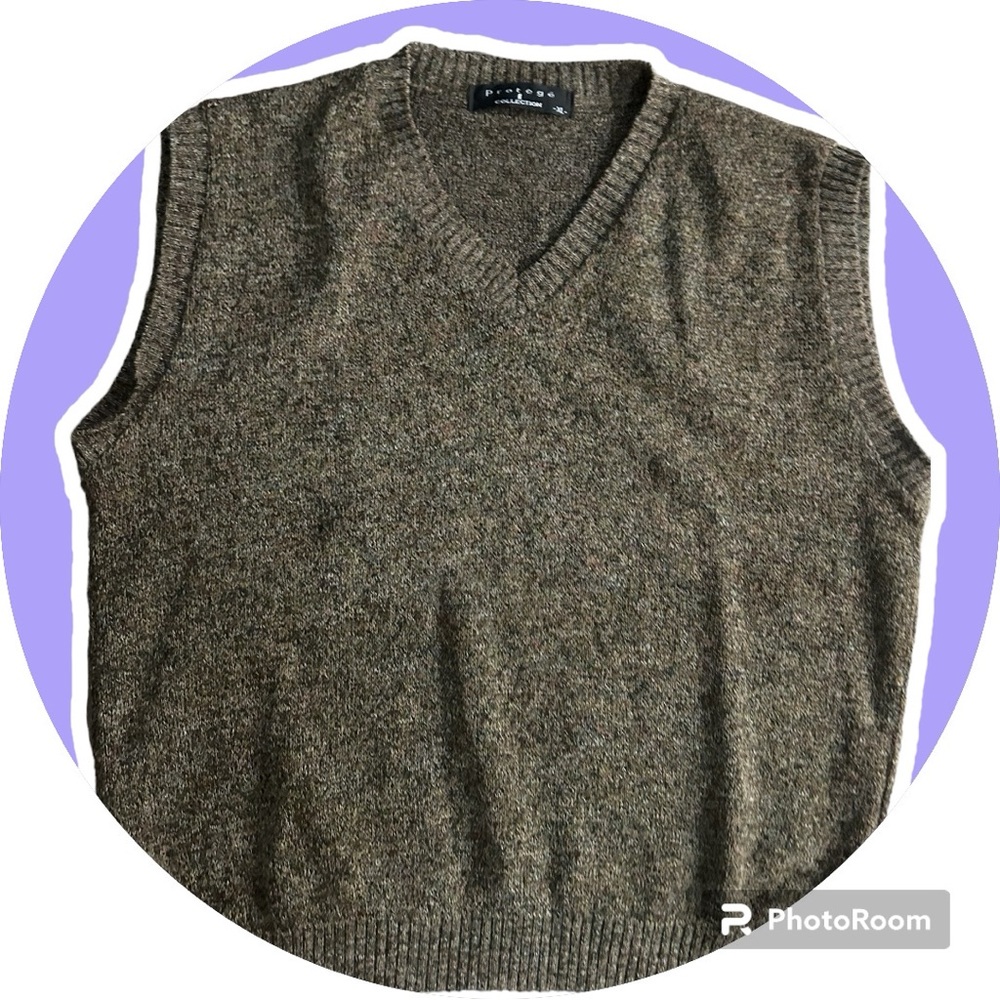 Protege Collection Brown Knit Sweater Vest